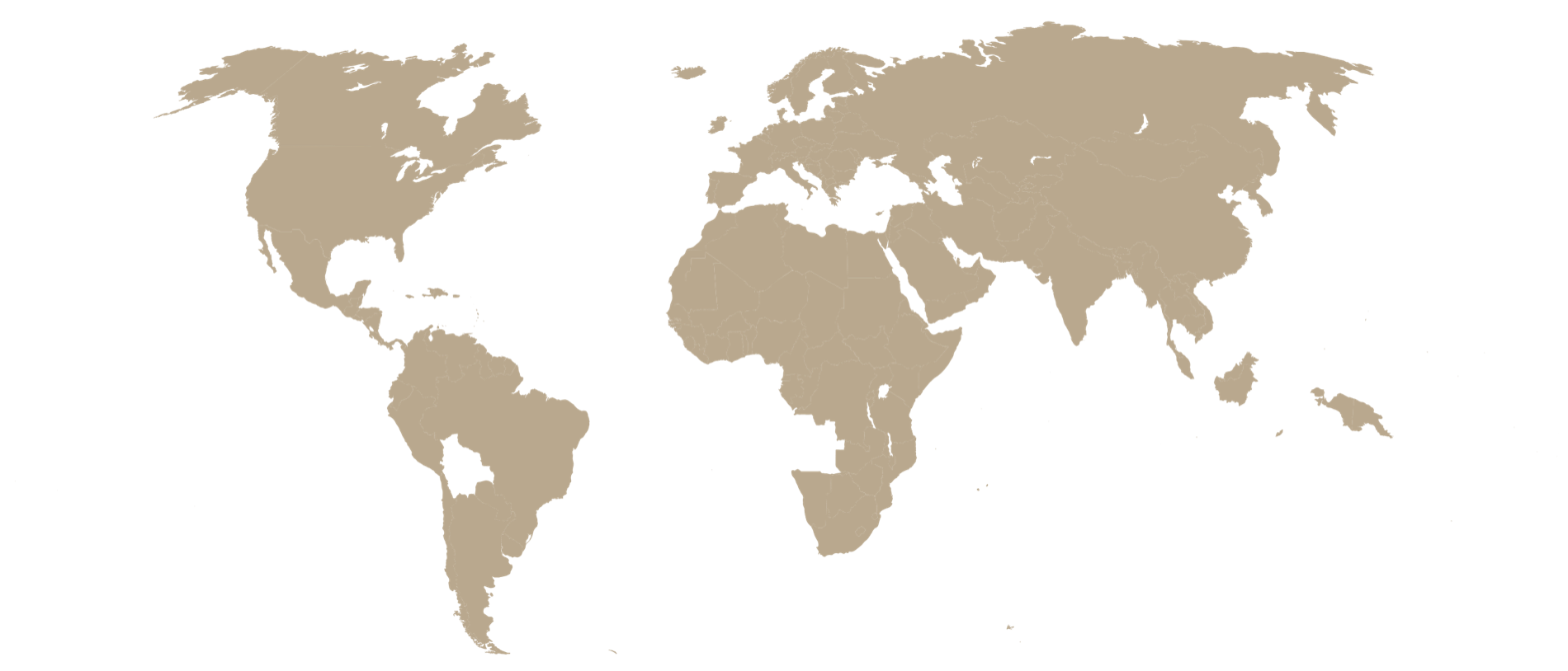 Mapa-múndi com os destinos das expedições Hawka
